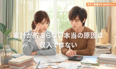 家計が貯まらない人へ｜原因は収入ではない。今すぐ見直す3つのポイント