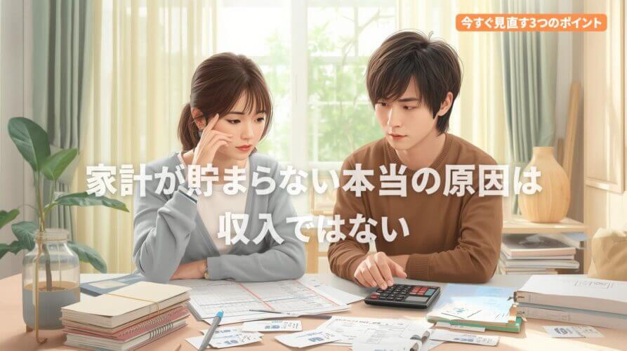 家計が貯まらない人へ｜原因は収入ではない。今すぐ見直す3つのポイント