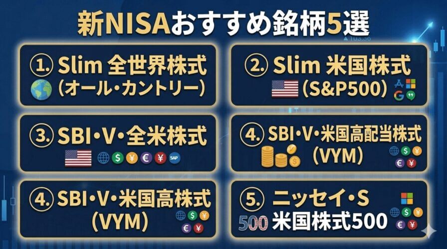 新NISAおすすめ銘柄5選【2026年最新】