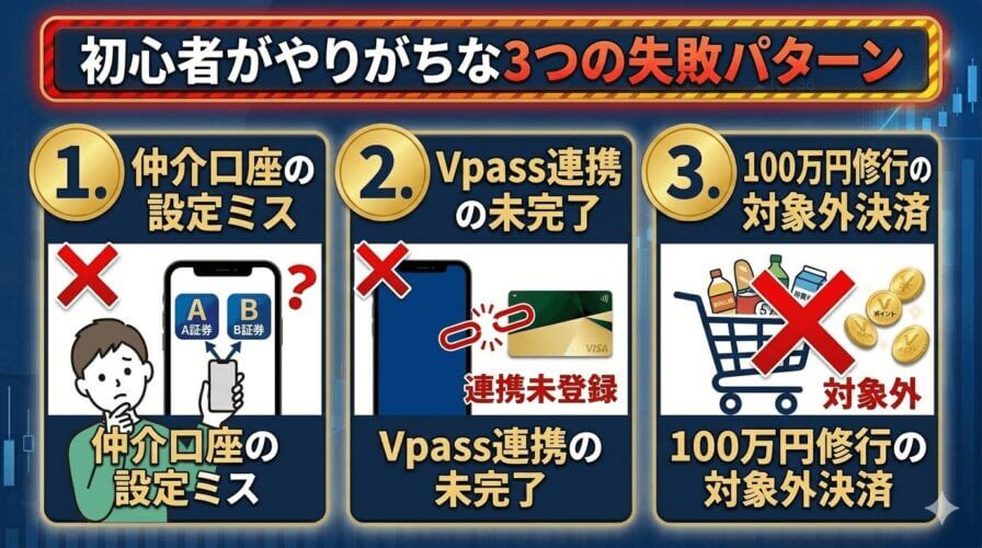 初心者がやりがちな3つの失敗パターン