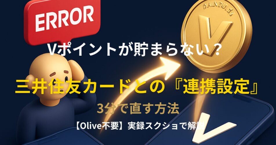 SBI証券でVポイントがつかない？Vpass連携の「認証エラー」を3分で解決する方法